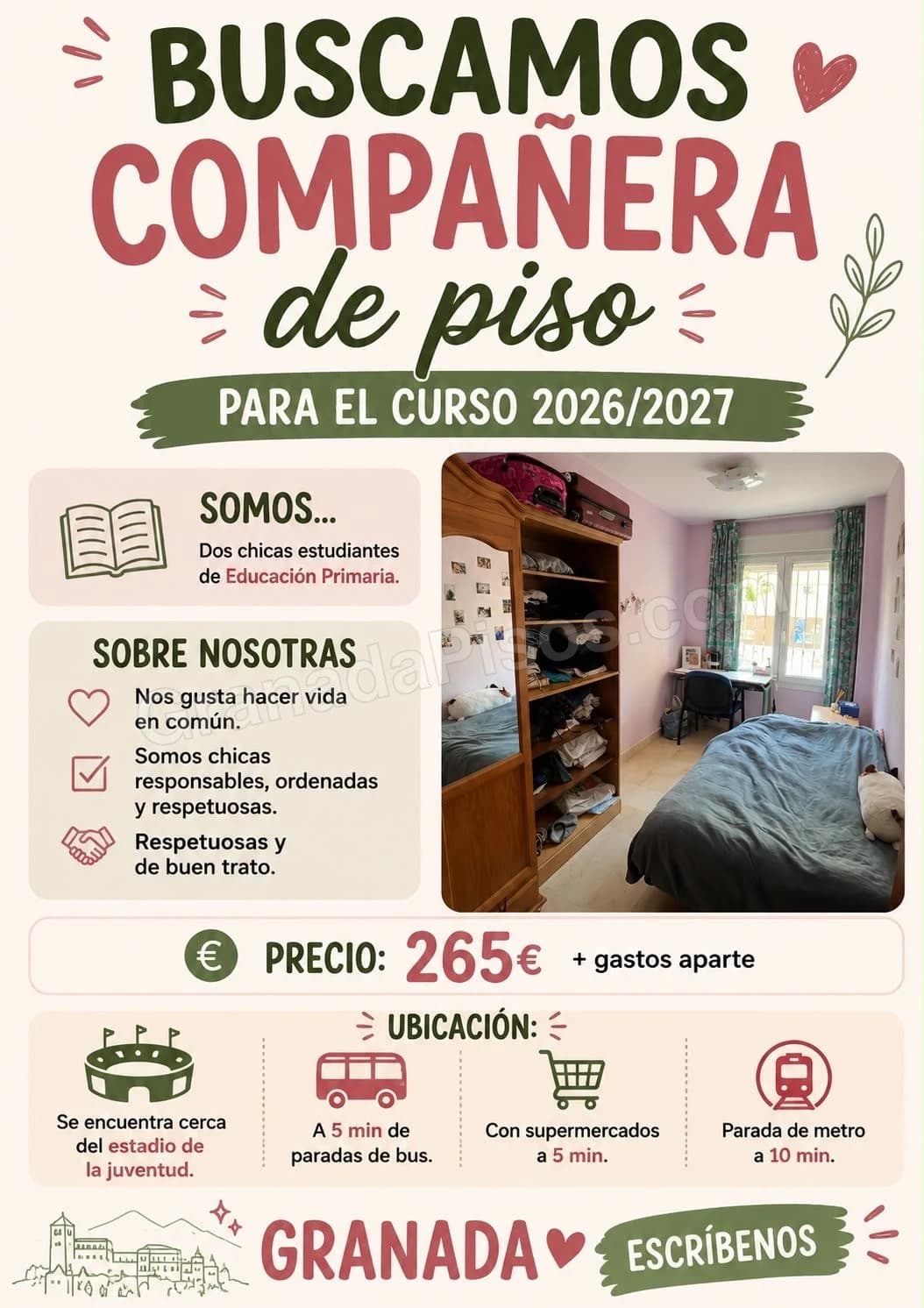 Habitación en Camino de Ronda