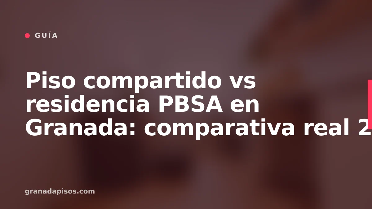 Portada del artículo: piso compartido vs residencia PBSA en Granada